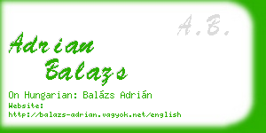 adrian balazs business card